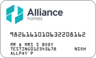 Alliance Homes PRN card example