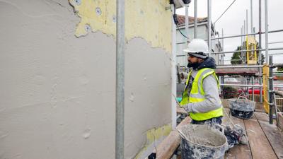 External wall insulation render first coat