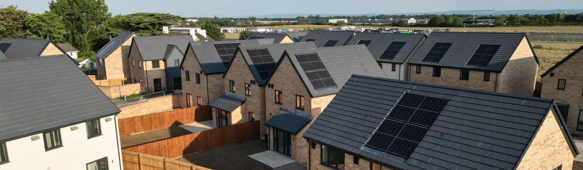 View of new houses from above
