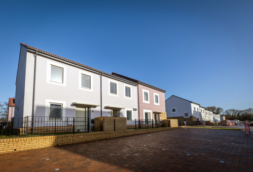 Row of new homes