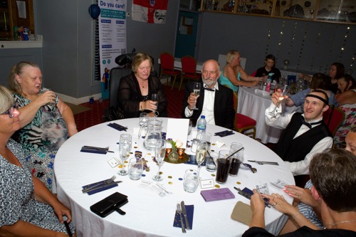 Carers and those they care for the charity gala